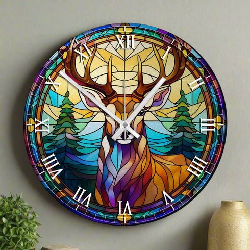 Stag Suncatcher Effect Clock 2